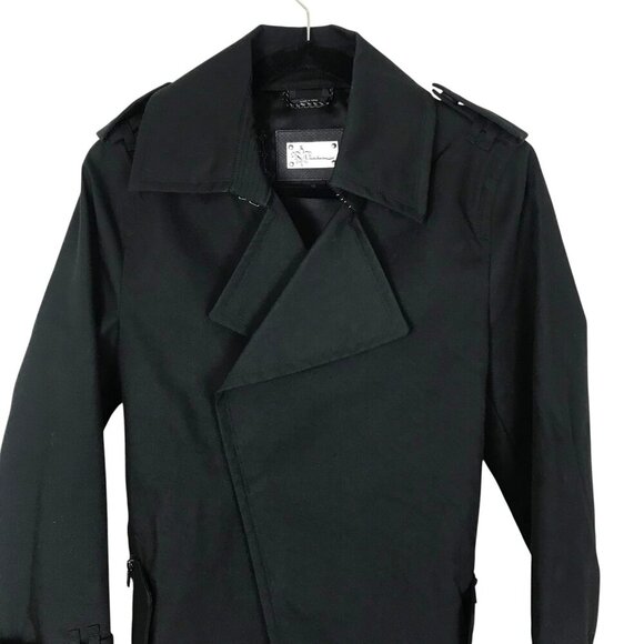 Mackage Black Cotton Trench Coat With Belt Size 38 (US M) - Picture 3 of 7